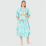 Green and Dye Maternity Kaftan Midi Dress